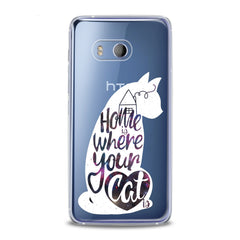 Lex Altern TPU Silicone HTC Case Cat Quote Pattern