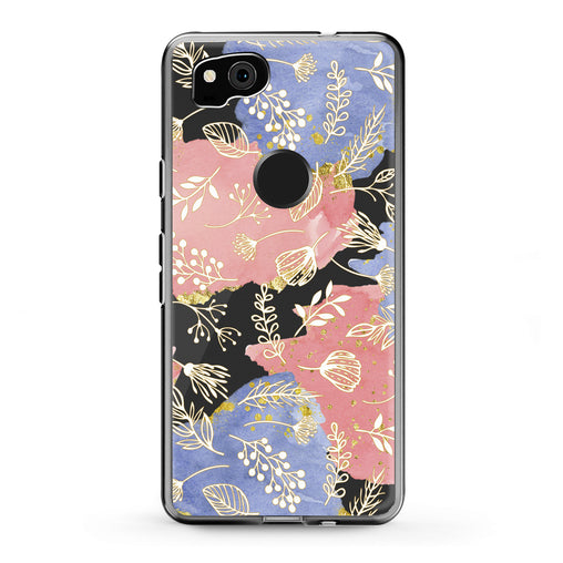 Lex Altern Google Pixel Case Golden Plants