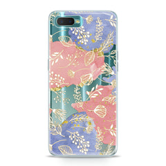 Lex Altern TPU Silicone Oppo Case Golden Plants