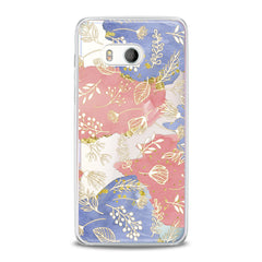 Lex Altern TPU Silicone HTC Case Golden Plants