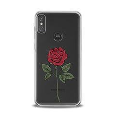 Lex Altern TPU Silicone Motorola Case Red Printed Rose