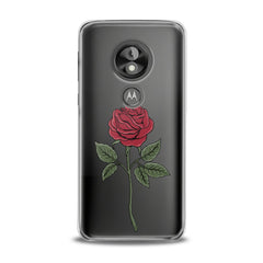 Lex Altern TPU Silicone Motorola Case Red Printed Rose