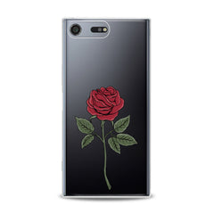 Lex Altern TPU Silicone Sony Xperia Case Red Printed Rose