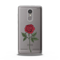 Lex Altern TPU Silicone Lenovo Case Red Printed Rose