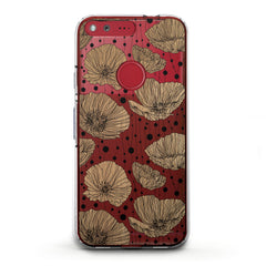 Lex Altern TPU Silicone Google Pixel Case Contoured Poppies