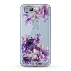 Lex Altern TPU Silicone Google Pixel Case Amazing Purple Plants