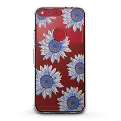 Lex Altern TPU Silicone Phone Case Painted Blue Sunflowers