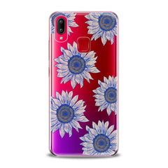 Lex Altern TPU Silicone VIVO Case Painted Blue Sunflowers