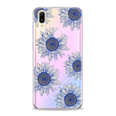 Lex Altern TPU Silicone VIVO Case Painted Blue Sunflowers