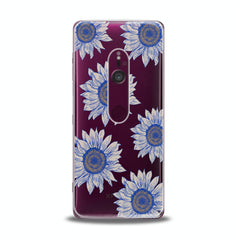 Lex Altern TPU Silicone Sony Xperia Case Painted Blue Sunflowers