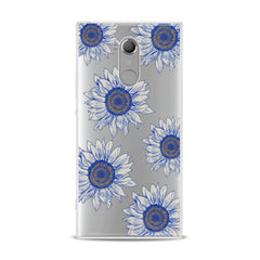 Lex Altern TPU Silicone Sony Xperia Case Painted Blue Sunflowers