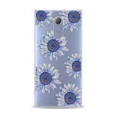 Lex Altern TPU Silicone Sony Xperia Case Painted Blue Sunflowers