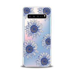 Lex Altern TPU Silicone Samsung Galaxy Case Painted Blue Sunflowers