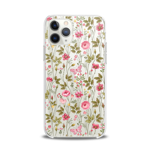 Lex Altern TPU Silicone iPhone Case Cute Pink Plants