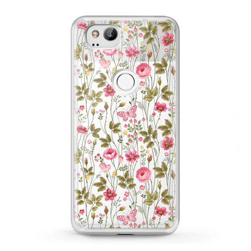 Lex Altern Google Pixel Case Cute Pink Plants