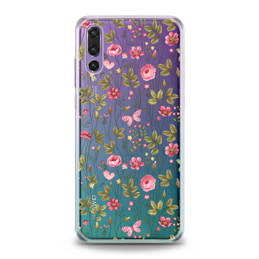 Lex Altern Cute Pink Plants Huawei Honor Case