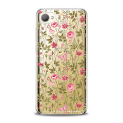 Lex Altern TPU Silicone HTC Case Cute Pink Plants