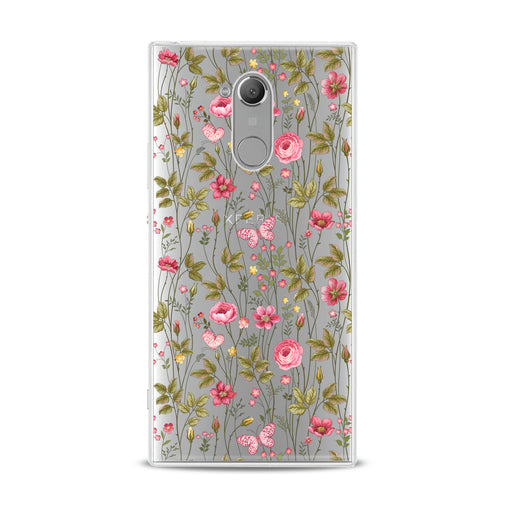 Lex Altern Cute Pink Plants Sony Xperia Case