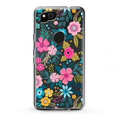 Lex Altern TPU Silicone Google Pixel Case Graphical Colored Flowers