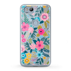 Lex Altern TPU Silicone Google Pixel Case Graphical Colored Flowers