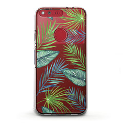 Lex Altern TPU Silicone Google Pixel Case Tropical Leaves Print