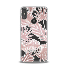 Lex Altern TPU Silicone Motorola Case Pink Leaves