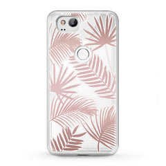 Lex Altern TPU Silicone Google Pixel Case Pink Leaves