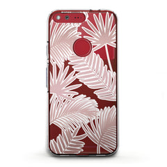 Lex Altern TPU Silicone Google Pixel Case Pink Leaves