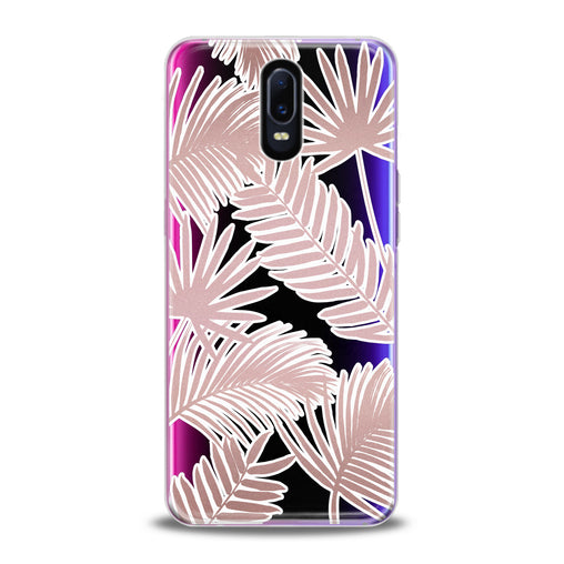 Lex Altern Pink Leaves Oppo Case