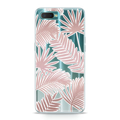 Lex Altern TPU Silicone Oppo Case Pink Leaves