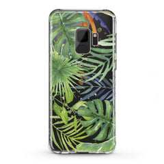 Lex Altern TPU Silicone Samsung Galaxy Case Green Monstera Pattern