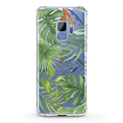 Lex Altern TPU Silicone Samsung Galaxy Case Green Monstera Pattern