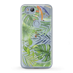 Lex Altern TPU Silicone Google Pixel Case Green Monstera Pattern