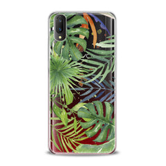 Lex Altern TPU Silicone VIVO Case Green Monstera Pattern