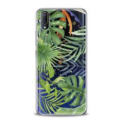 Lex Altern TPU Silicone VIVO Case Green Monstera Pattern