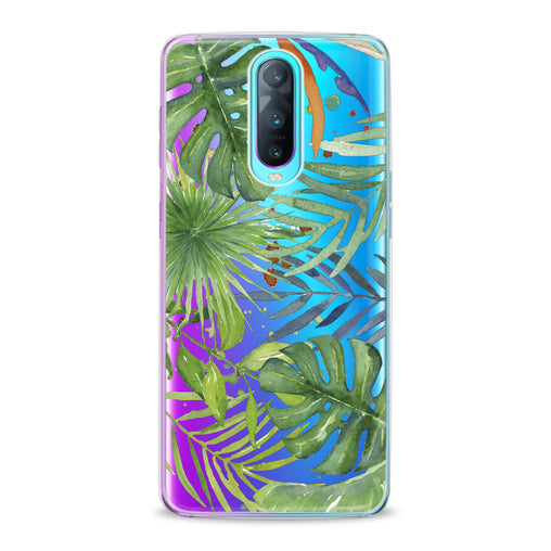 Lex Altern Green Monstera Pattern Oppo Case