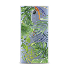 Lex Altern TPU Silicone Sony Xperia Case Green Monstera Pattern