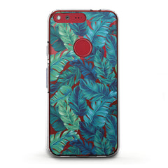 Lex Altern TPU Silicone Google Pixel Case Green Monstera Theme