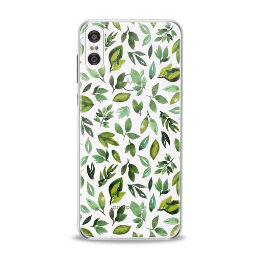 Lex Altern Simple Green Leaves Motorola Case