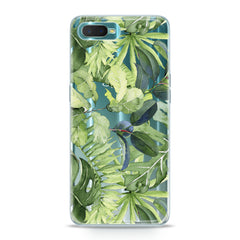 Lex Altern TPU Silicone Oppo Case Abstract Green Leaves