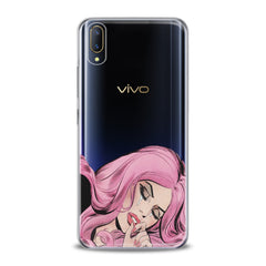 Lex Altern TPU Silicone VIVO Case Pink Hairstyle