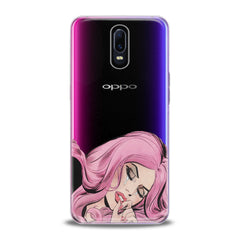 Lex Altern TPU Silicone Oppo Case Pink Hairstyle