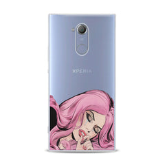 Lex Altern TPU Silicone Sony Xperia Case Pink Hairstyle