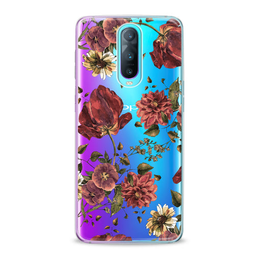 Lex Altern Painted Red Flowers Oppo Case