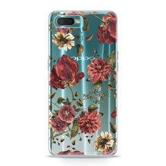 Lex Altern TPU Silicone Oppo Case Painted Red Flowers