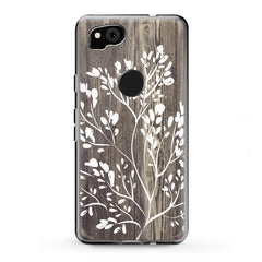 Lex Altern TPU Silicone Google Pixel Case White Tree Pattern