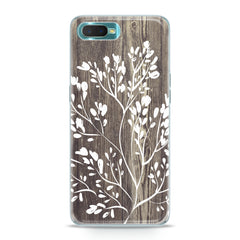 Lex Altern TPU Silicone Oppo Case White Tree Pattern