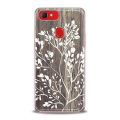 Lex Altern TPU Silicone Oppo Case White Tree Pattern