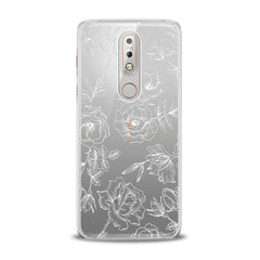 Lex Altern TPU Silicone Nokia Case White Roses Print