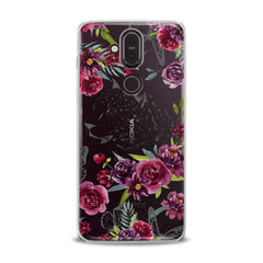 Lex Altern TPU Silicone Nokia Case Red Flowers Theme